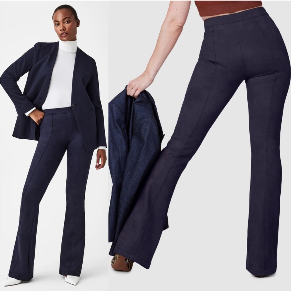 SPANX Faux Suede Flare tummy control Pants Small